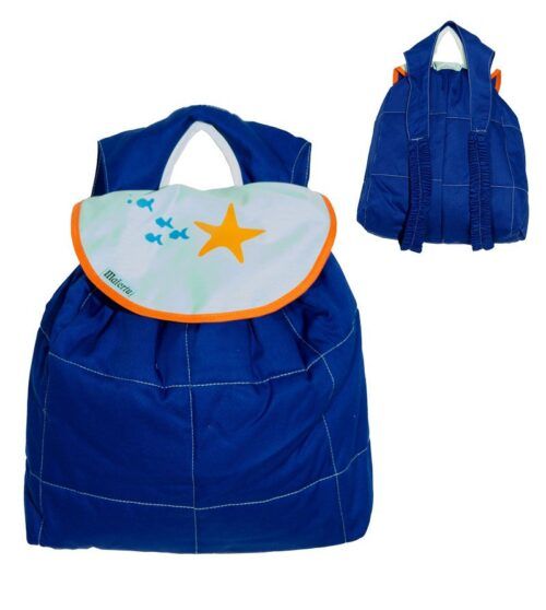 Mochila infantil acolchada mar