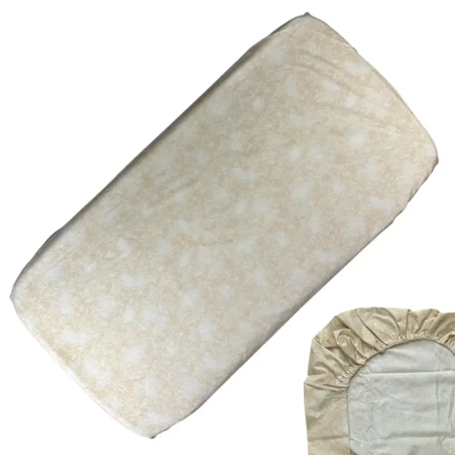 sábana bajera beige para cunas de 120 cm x 60 cm color beige
