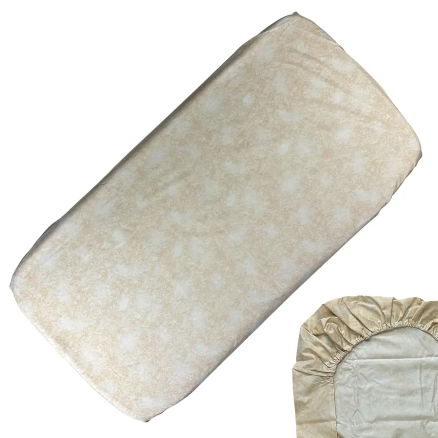 sábana bajera beige para cunas de 120 cm x 60 cm color beige
