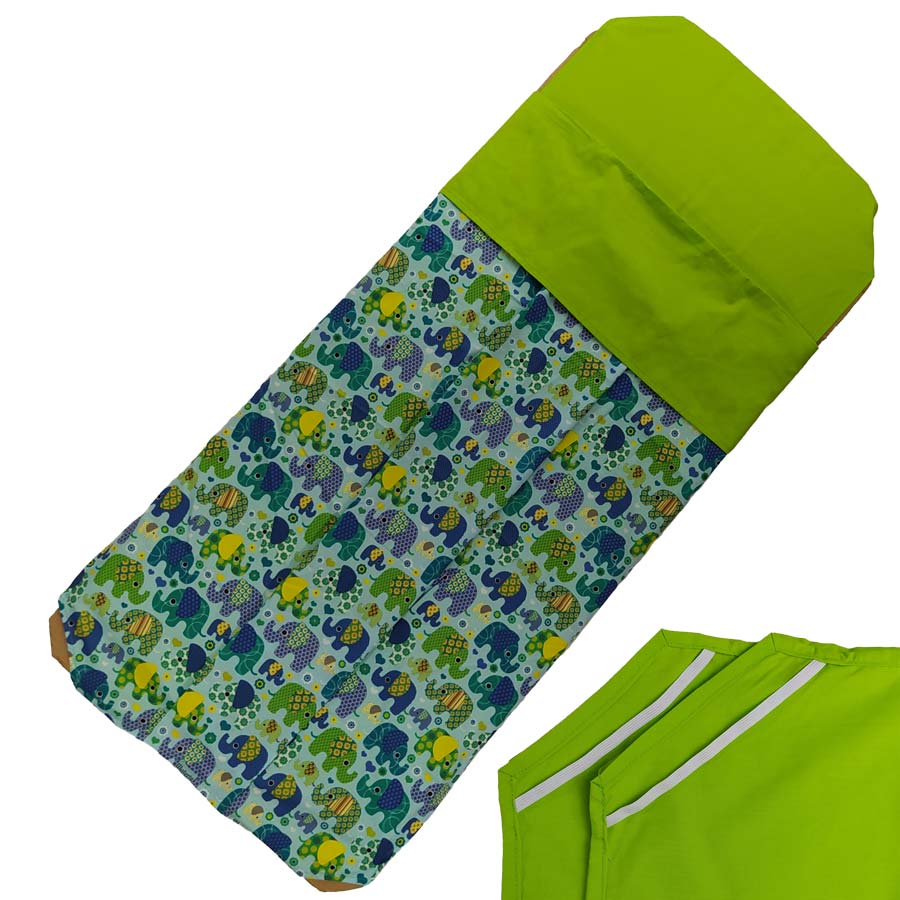 Conjunto sábanas hamaca guardería elefantes