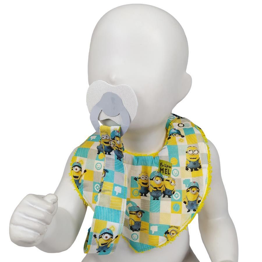 Babero babas y chupetero Minions