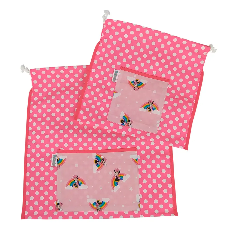 pack bolsas para el colegio personalizadas Minnie Disney
