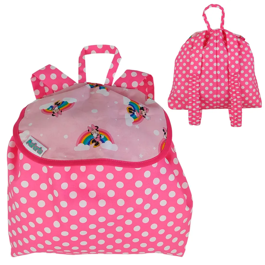 Mochila de tela incluida en el pack edición limitada de la Minnie